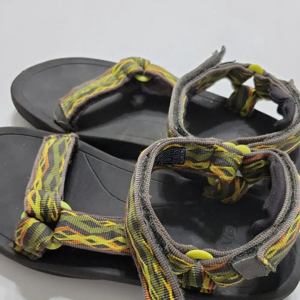 Teva Hurricane Shoes Womens 5 Water Sandals‎ Green Boho Hook Loop Comfort Straps